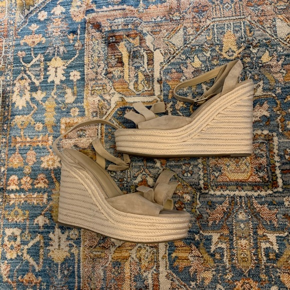 Kendall & Kylie Shoes - Kendall and Kylie wedge espadrilles with bow